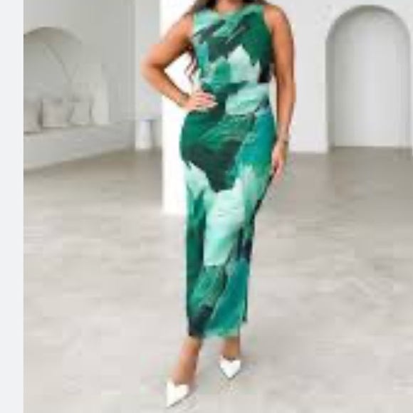 Leaf print mesh Bandage Dress by Rumor size small - Picture 14 of 16